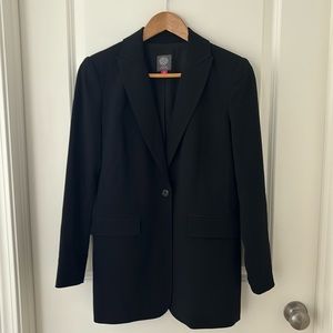 Vince Camuto Blazer Women's 6 Black Notch Lapel Office Sophisticated Modern